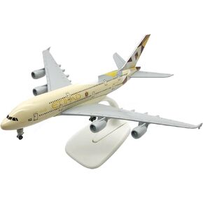 20cm Diecast Alloy 1/300 Scale Etihad Airlines A380 Finished Model with Stand US in Kuwait