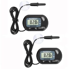 AQUANEAT 2 Pack Aquarium Thermometer, Fish Tank Thermometer, Digital Temperature Test, with Large LCD Display in Saudi Arabia