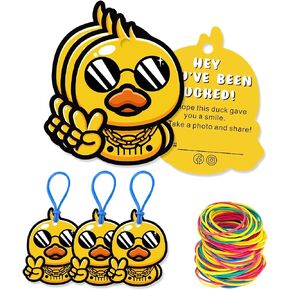 LANBAIHE Duck Tags|You’ve Been Ducked|Duck Duck Tags|Duck Ducking Games Card|50 Cards|50 Rubber Bands| 2.5 x 2.1Inch|Shape Design of small Yellow Duck(2LD104) in Saudi Arabia
