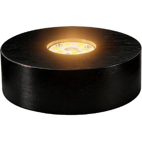 Battery Power Led Light Stand for 3D Crystal Art Glass,Warm Light,Wood,4 inch in Kuwait