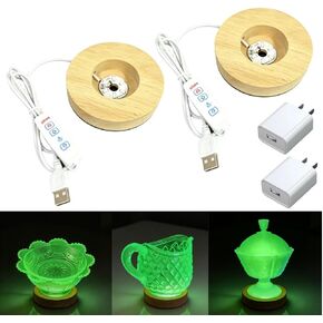 USB UV Light for Uranium Glass Display, 395nm Blacklight Wooden Base in Saudi Arabia