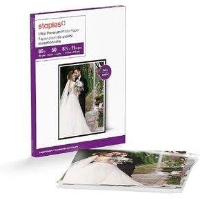 Staples 564118 Supreme Satin Photo Paper 8.5-Inch X 11-Inch 50/Pack (19893-Cc) in Saudi Arabia