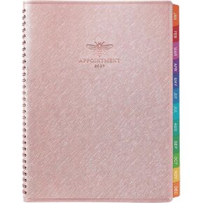 2024 Appointment Book/Planner - Weekly Appointment Book/Planner 2024, Jan.2024 - Dec.2024, 2024 Daily Hourly Planner with with 15-Minute Interval, 8.26"x 10.7", Printed Tabs + Flexible Cover + Thick Paper - Rose Gold in Kuwait