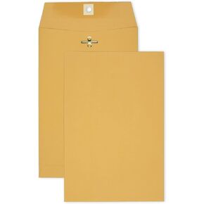 Mead Letter Size Mailing Envelopes, Clasp Closure, All-Purpose 32-lb Paper, 9" X 12", Brown Manila Kraft Envelope, 100 per Pack (CO790) in Saudi Arabia
