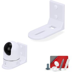 حامل مثبت على الحائط لكاميرا مراقبة الأطفال مربعة الشكل من أجل Wyze Wansview Blink TP Link Ring والمزيد من المواد اللاصقة والمسمار في التركيب، حامل حامل سهل التركيب يقلل من البقع العمياء والفوضى (W05) in Kuwait