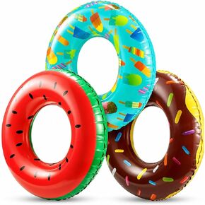Kids Inflatable Pool Floats (3-Pack) Swim Rings for Pool & Beach Fun in Kuwait