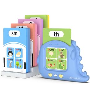 Phonics Talking Flash Cards for Toddlers 3-8, Airbition Learn to Read in 20 Stages, Digraphs CVC Blends Long Vowel Sounds Spelling Reading,Kindergarten First Second Grade Homeschool Educational Study in Kuwait
