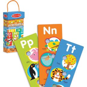 Melissa & Doug Poke-a-Dot! Alphabet Jumbo Learning Cards, 13 Double Sided Interactive ABC Flash Cards, Educational Activities for Toddlers and Preschoolers, Ages 1+ in Kuwait