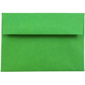 JAM PAPER A2 أظرف دعوة ملونة - 4 3/8 × 5 3/4 - أخضر معاد تدويره - 50/عبوة in Kuwait