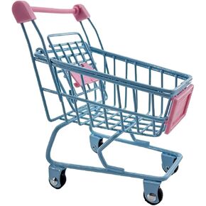 Blue Mini Shopping Cart Small Supermarket Cart Metal Shopping Utility Supermarket Handcart Trolley Handcart Desktop Decor Birthday Gift (Purple) in Saudi Arabia