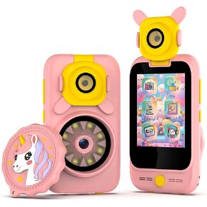 Microscope for Kids, 2-in-1 Kids Camera & Wonder Quest Microscope, Handheld Digital Toy with 2.8" Touchscreen, STEM Educational Pocket Microscope for Boys Girls Ages 3-12 (Green) in Kuwait