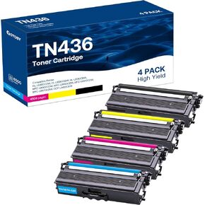 استبدال خرطوشة الحبر المتوافقة لطابعة Brother TN436 TN 436 TN436BK TN433 TN431for Brother HL-L8360CDW HL-L8260CDW MFC-L8900CDW MFC-L8690CDW (سماوي، أصفر، أرجواني، أسود، 4 عبوات) in Kuwait