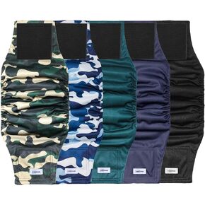 Reusable Dog Diapers Male, Premium Washable Belly Bands for Dogs Extra Small, Pack of 5, High Absorbing Dog Wraps for Doggie & Puppy in Incontinence or Excitable Urination and Training(XS) in Kuwait