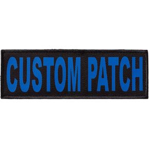 Dogline Custom Bright White Text Patch for Vest Harness Or Collar Customizable Text Personalized Patches with Hook Backing Name Service Dog in Training Emotional Support (1 Patch) - 2" x 6" in Saudi Arabia