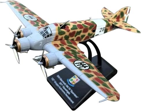 Alloy WWII Italy Savoia-Marchetti SM.79 Sparviero Bomber Model 1:144 Scale, Alloy Aircraft Toy for Collection Displaying in Saudi Arabia