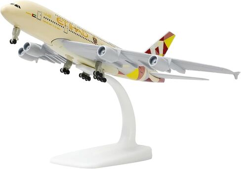 20cm Diecast Alloy 1/300 Scale Etihad Airlines A380 Finished Model with Stand US in Kuwait