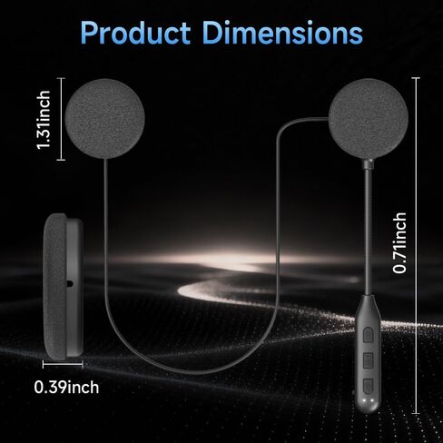 Motorcycle Bluetooth 5.2 Headphones Outdoor Helmet Earphone Bluetooth Stereo Music and Voice Microphone Soft Cable Earphone Motorcycle Helmet Headset Universal Helmet Audio System in Kuwait