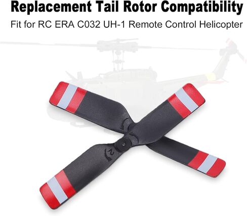 Tail Rotor Set, Replacement Accessory, Lightweight Precision Balance Design, Stable Flightes Performance, Durable Spare Parts Compatible with RC ERA C032 UH 1 Helicopter in Kuwait
