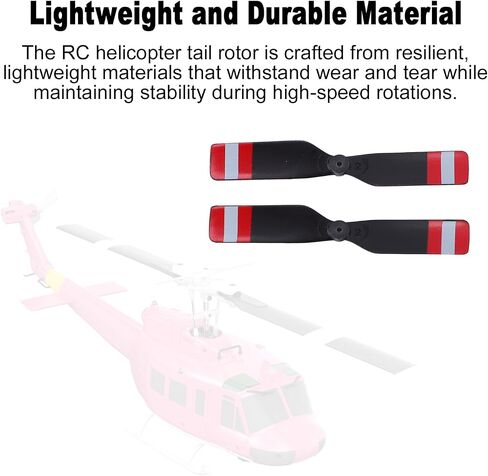 Tail Rotor Set, Replacement Accessory, Lightweight Precision Balance Design, Stable Flightes Performance, Durable Spare Parts Compatible with RC ERA C032 UH 1 Helicopter in Kuwait