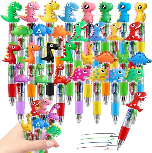 CZWZ 24Pcs Mini Multicolor Pens in One 4-in-1 Cute Pens Bulk for Kids, Fun Kawaii Ballpoint Pens for Birthdays and Children's Party Favors Gifts Teacher School Supplies in Saudi Arabia