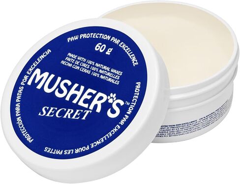 Musher's Secret Dog Paw Wax 60 g (2.1 oz) - Moisturizing Dog Paw Balm that Creates an Invisible Barrier That Protects and Heals Dry Cracked Paws - All-Natural with Vitamin E and Food-Grade Ingredients in Kuwait