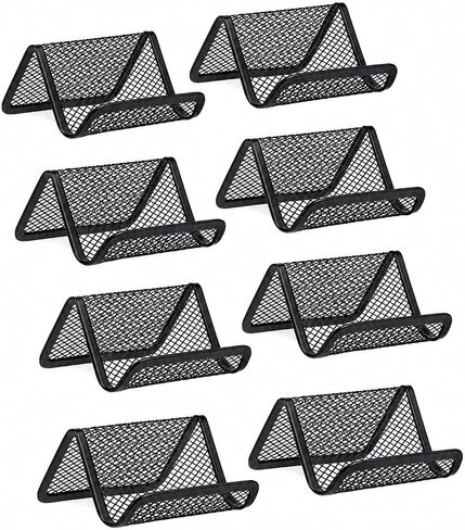 Rocutus 8pcs Business Card Holder Metal Business Card Holder Desk Business Card Holder Card Organizer Black Mesh Business Card Display Business Card Holder Desk Business Card Holder (Black) in Saudi Arabia