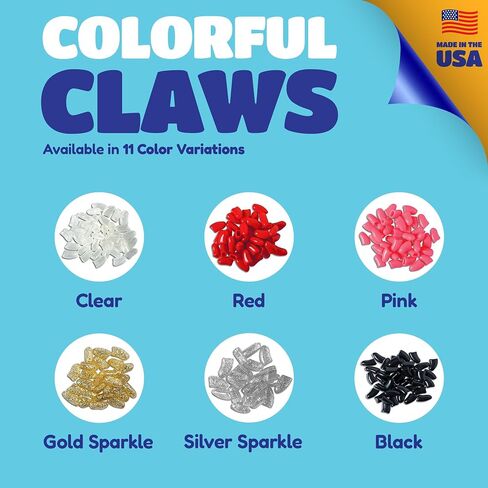 "Soft Claws Nail Caps for Dogs with Non-Slip Design Made in USA - 40 Dog Nail Covers for Long-Lasting Protection of Floors and Furniture - Pink, X-Large" in Kuwait