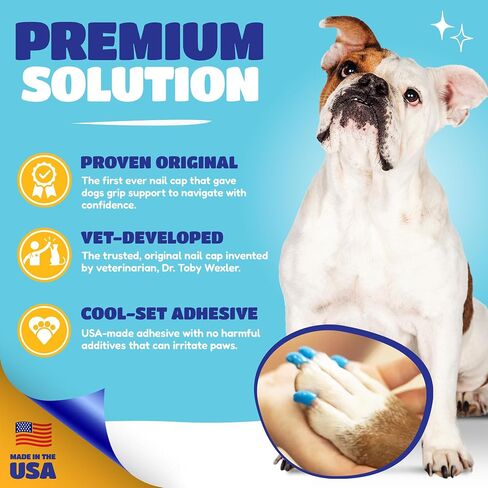 "Soft Claws Nail Caps for Dogs with Non-Slip Design Made in USA - 40 Dog Nail Covers for Long-Lasting Protection of Floors and Furniture - Pink, X-Large" in Kuwait