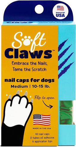 "Soft Claws Nail Caps for Dogs with Non-Slip Design Made in USA - 40 Dog Nail Covers for Long-Lasting Protection of Floors and Furniture - Pink, X-Large" in Kuwait