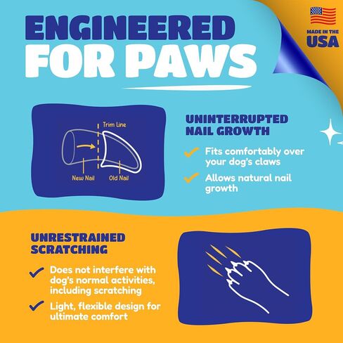 "Soft Claws Nail Caps for Dogs with Non-Slip Design Made in USA - 40 Dog Nail Covers for Long-Lasting Protection of Floors and Furniture - Pink, X-Large" in Kuwait