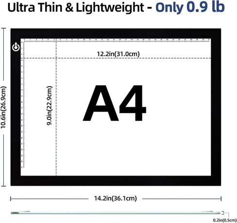 A4 Tracing Light Box, LED Board Adjustable Brightness Light Pad in Saudi Arabia
