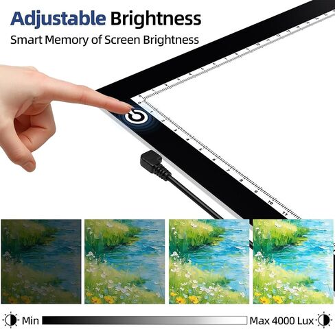 A4 Tracing Light Box, LED Board Adjustable Brightness Light Pad in Saudi Arabia