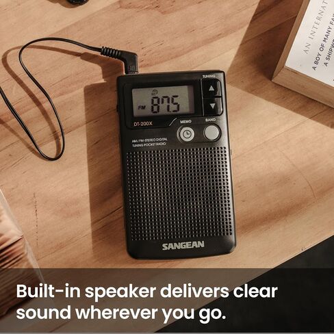 Sangean DT-200X FM-Stereo/AM Digital Tuning Pocket Radio Black in Saudi Arabia