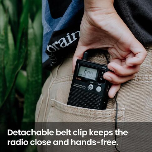 Sangean DT-200X FM-Stereo/AM Digital Tuning Pocket Radio Black in Saudi Arabia