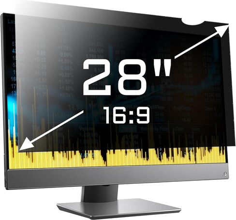 ZYY 2 PACK Computer Monitor Privacy Screen 23.8 Inch for 16:9 Aspect Ratio Desktop, Removable Monitor Anti Glare & Privacy Filters, Anti Spy Shield, UV Screen Protector, Anti Scratch Film in Kuwait