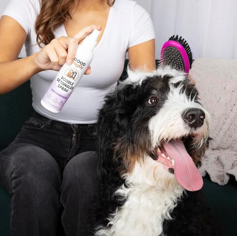 Dood Woof Dog Detangler Spray - Dematting Leave-in Conditioner for Doodles - Goldendoodle Labradoodle Poodle Puppy Grooming - 8 oz in Kuwait