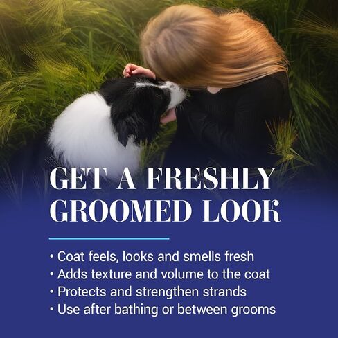 Chris Christensen Just Divine Dog Brushing Spray, Groom Like a Professional, Prevents Brushing Damage, Light Detangler, Ready to Use, All Coat Types, Made in USA, 16oz in Kuwait