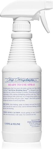 Chris Christensen Just Divine Dog Brushing Spray, Groom Like a Professional, Prevents Brushing Damage, Light Detangler, Ready to Use, All Coat Types, Made in USA, 16oz in Kuwait