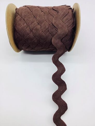 Seal Brown 1-3/8" (35 mm) 100% Cotton Super Jumbo RIC Rac – 10 Yards – Colorfast Sewing Trim for Crafts, Costumes & Home Décor | Vintage Cotton in Saudi Arabia