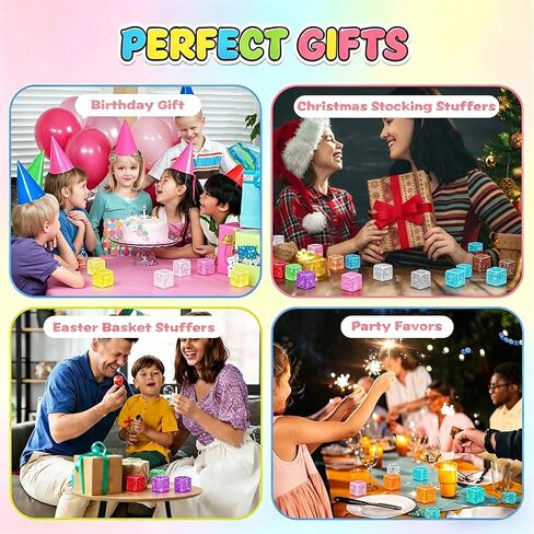 Jofan 12 Pack Squishy Stress Cube Stress Balls Sensory Fidget Toys for Adults Kids Stress Relief Party Favors Birthday Gifts in Kuwait