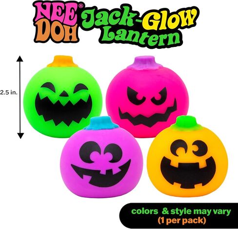 Schylling Needohween Jack Glow Lantern - Glow in The Dark Pumpkin Faces Assorted in Kuwait