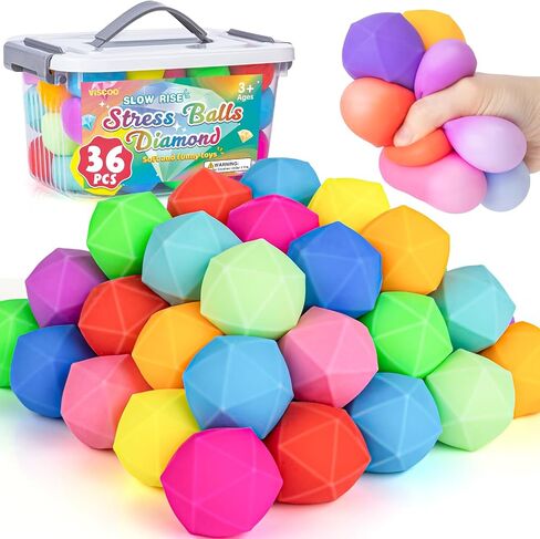 VISCOO 12 Pack Slow Rising Stress Cube, Stress Balls Fidget Squishy Toys in Saudi Arabia