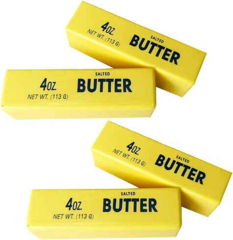 4 Pack Butter Slow Rising Squishy Toys, Squishy Butter, Realistic Butter Stick Soft Squeeze Toys, Soft PU Foam Fidget for Anxiety & Sensory Relief in Kuwait