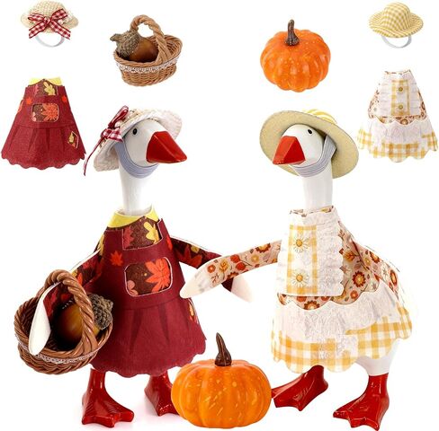 7 Inch Desk Goose Outfits, Thanksgiving Desk Goose Clothes With Wheat in Saudi Arabia