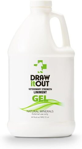 Draw It Out Liniment Gel - Veterinary Strength - Odorless and Colorless - Pain Relief Topical Analgesic Horse Cream for Joint and Muscle Pain - Natural Mineral - 64 oz in Kuwait
