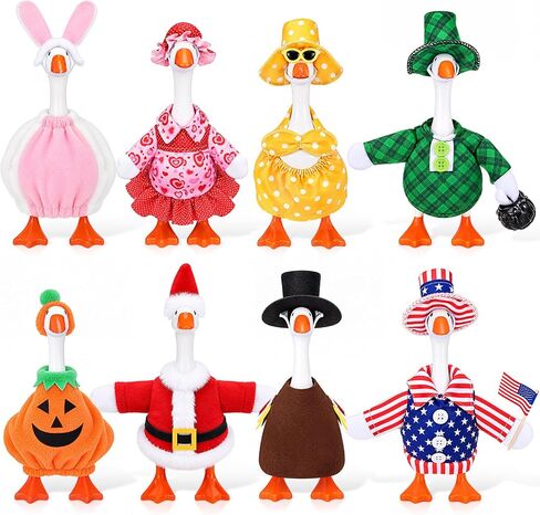 8 Set Desk Goose Outfits, 7 Inch Holiday Goose Clothes,Novel in Kuwait