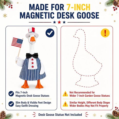 7 Inch Desk Goose Outfits, 8 Sets Seasonal Goose Clothes with Matching Hats in Kuwait