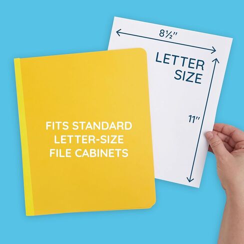 10 Blue Summit Supplies Classification Folders, 1-Divider, Letter Size, Yellow, with 2 Inch Tyvek Expansions, Durable 2 Prong Design for Organizing Standard Medical Files & Office Reports, 10 Pack in Kuwait