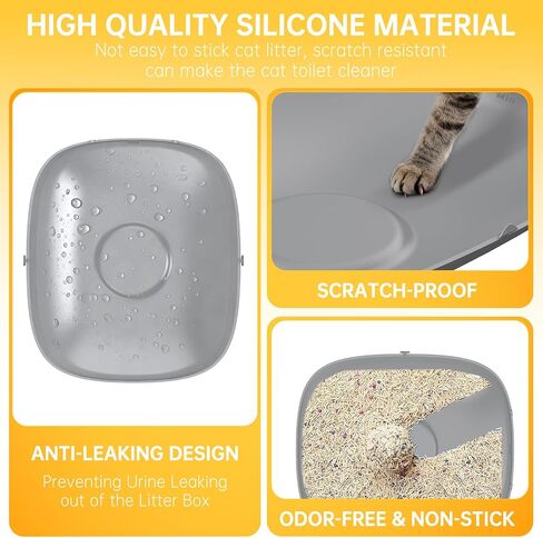 Silicone Cat Litter Mat Accessory Part, Waterproof Cat Litter Pad Replacement Part for Easy Cleaning of Automatic Self Cleaning Litter Boxes in Saudi Arabia