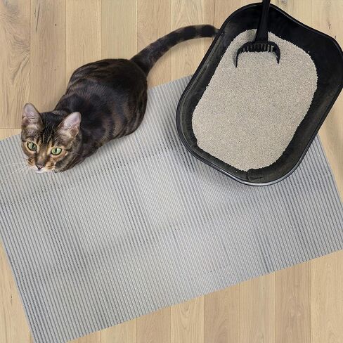 Fresh Kitty Durable XL Jumbo Foam Litter Mat – Phthalate and BPA Free, Water Resistant, Traps Litter from Box, Scatter Control, Easy Clean Mats – Gray, Model Number: 9051 in Saudi Arabia